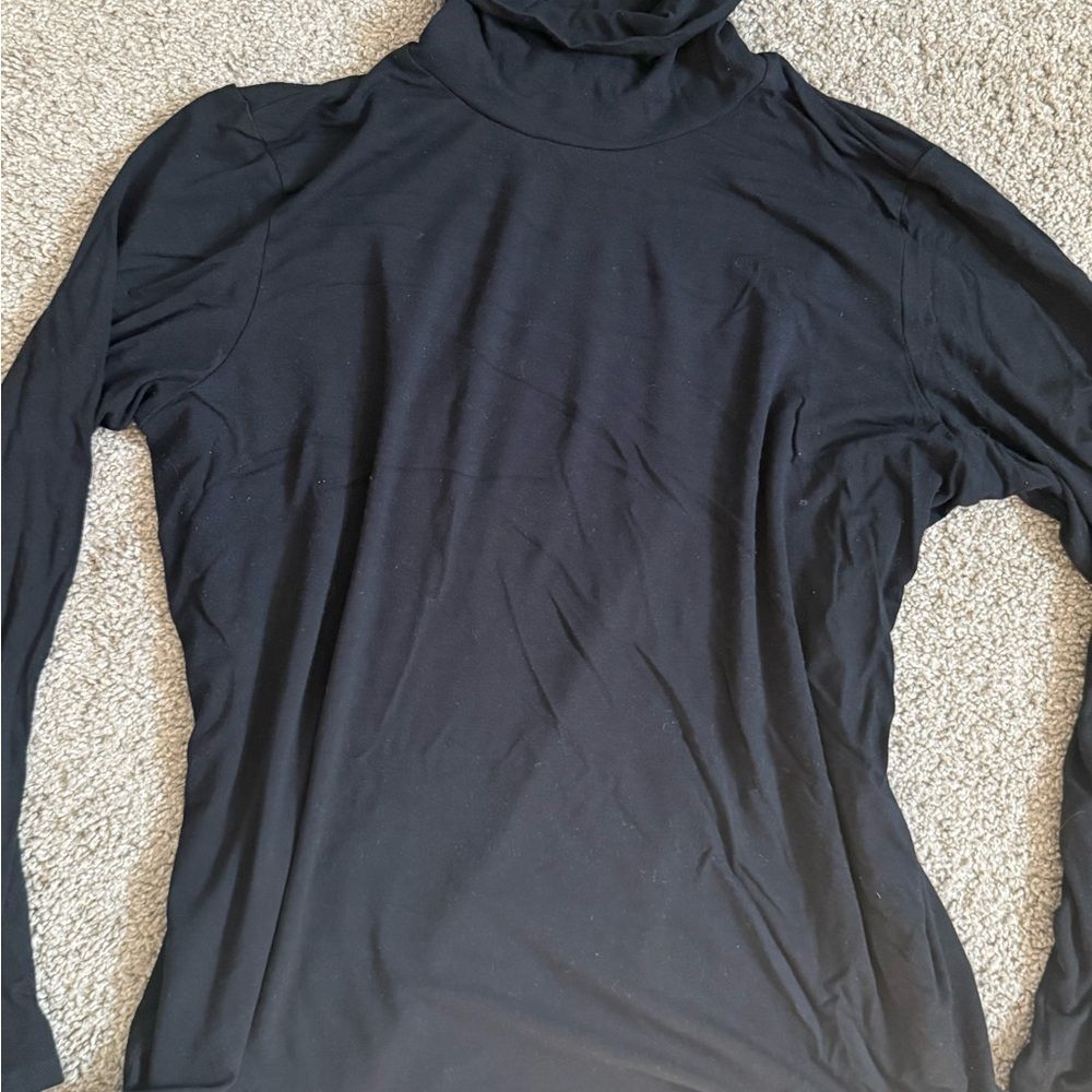 Eileen Fisher Black Turtleneck Top